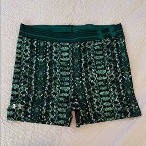 Under Armour Teal and Black Patterned Women's Bike Shorts